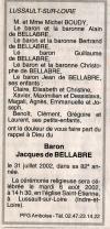 Annonce de décès de Jacques Marie Ambroise Fradin de Bellabre - La Nouvelle République - Tours (37) - 2 août 2002t Annonce de décès de Jacques Marie Ambroise Fradin de Bellabre - La Nouvelle République - Tours (37) - 2 août 2002t