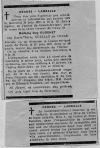 Annonce de décès de Marie Thérèse Ruellan du Créhu, route de Paris, à Cesson-Sévigné (35) - presse inconnue - juin-juillet 1937. Annonce de décès de Marie Thérèse Ruellan du Créhu, route de Paris, à Cesson-Sévigné (35) - presse inconnue - juin-juillet 1937.