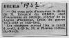 Annonce de décès d'Édouard Louis Marie Victor Ruellan du Créhu - presse inconnue - 8 avril 1957. Annonce de décès d'Édouard Louis Marie Victor Ruellan du Créhu - presse inconnue - 8 avril 1957.