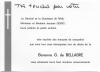 Remerciements suite au décès de Annick du Bosc de Peyran - 18 avril 1991. Remerciements suite au décès de Annick du Bosc de Peyran - 18 avril 1991.