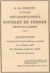 Allocution prononcée le 20 février 1888 par l'Abbé Cazio, recteur de Notre-Dame de Bréhan-Loudéac (56), à la mémoire de Anne Caroline Gabrielle Doublet de Persan, Comtesse de La Ferrière (page de titre). Allocution prononcée le 20 février 1888 par l'Abbé Cazio, recteur de Notre-Dame de Bréhan-Loudéac (56), à la mémoire de Anne Caroline Gabrielle Doublet de Persan, Comtesse de La Ferrière (page de titre).