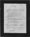 Faire-part de décès d'Adèle Bahezre de Lanlay, au manoir du Bourouguel, à Plouigneau (29) - 24 juillet 1905. Faire-part de décès d'Adèle Bahezre de Lanlay, au manoir du Bourouguel, à Plouigneau (29) - 24 juillet 1905.