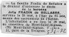 Annonce de décès de Julie Torre-Grossa - Le Figaro du 5 juin 1972. Annonce de décès de Julie Torre-Grossa - Le Figaro du 5 juin 1972.